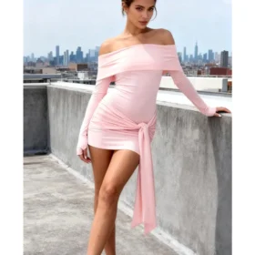 Fall Women's Off Shoulder Mini Dress